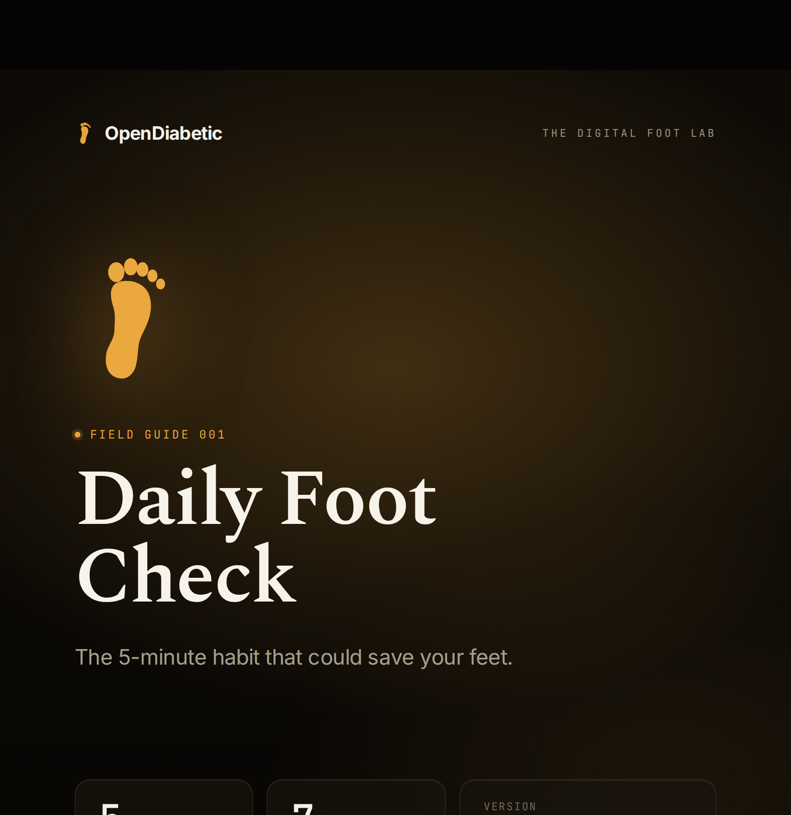 Cover of Field Guide 001 — Daily Foot Check